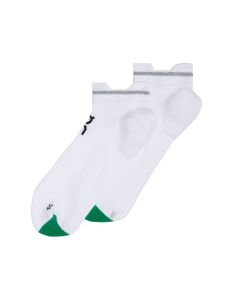 Meia On Running Run Cano Baixo Unissex Branco-Verde