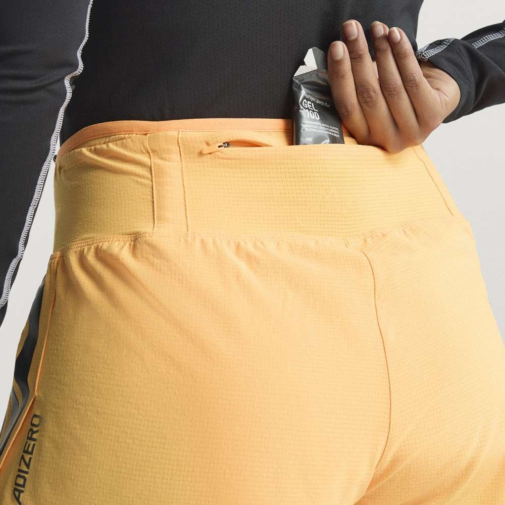 Shorts Adidas Bolso Gel Adizero Running Feminino: leveza